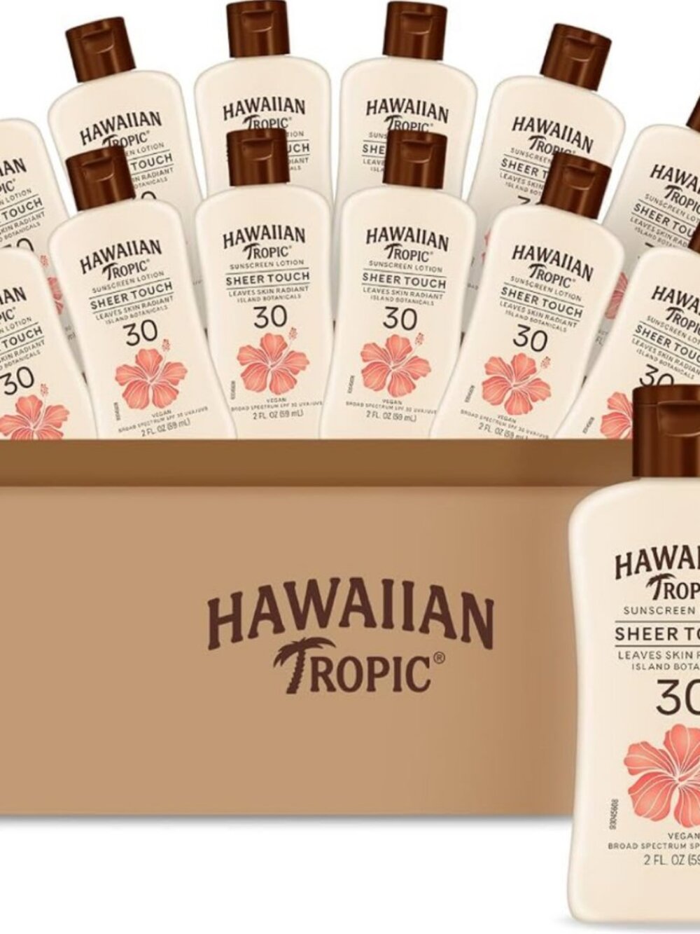 Hawaiian Tropic Sheer Touch SPF 30 Sunscreen 2oz Travel Minis Lot